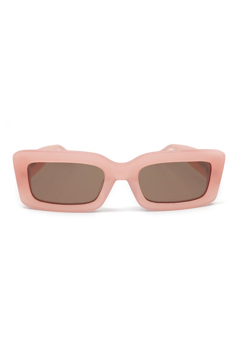 Indy 51mm Polarized Rectangular Sunglasses, Main, color, PEACH / BROWN GRADIENT