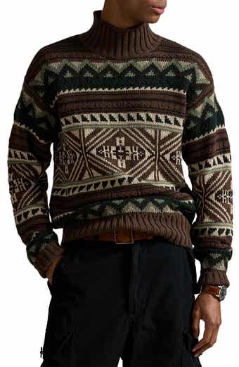 Geometric Cotton Blend Sweater