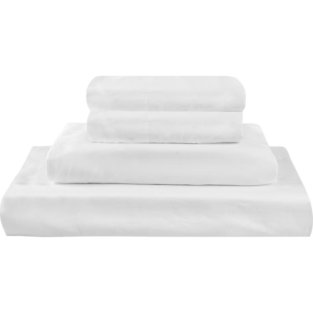 Sijo 400 Thread LuxeSoft Organic Cotton Sateen Sheet Set in Snow  product