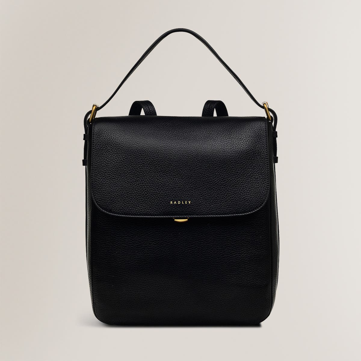 Radley Grafton Street Medium Flapover Backpack, Main, color, Black
