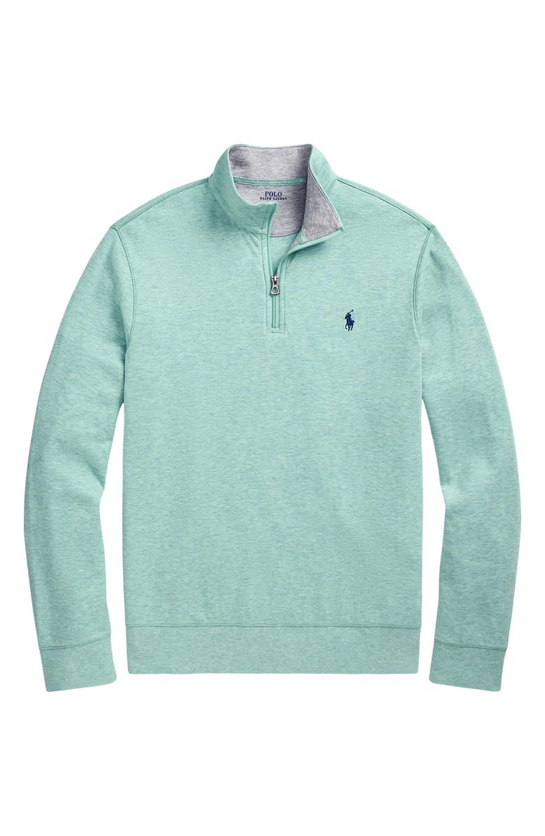 Polo Ralph Lauren Luxury Jersey Quarter Zip Pullover, Alternate, color, 