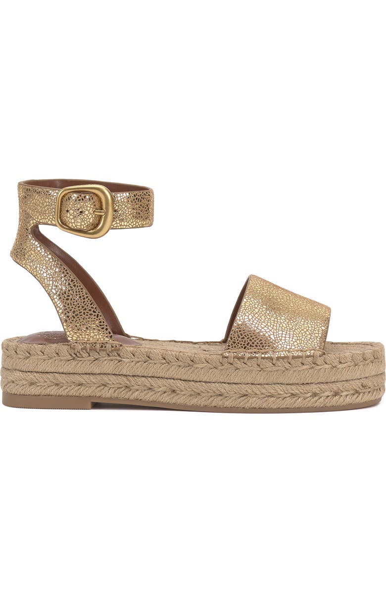 Vince Camuto Darna Ankle Strap Platform Sandal, Alternate, color, Neutral Gold