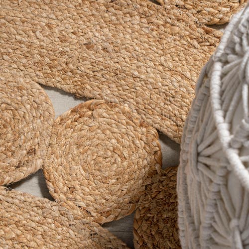 Jonathan Y Daisy Hippy Jute Medallion Circle Round Area Rug In Natural