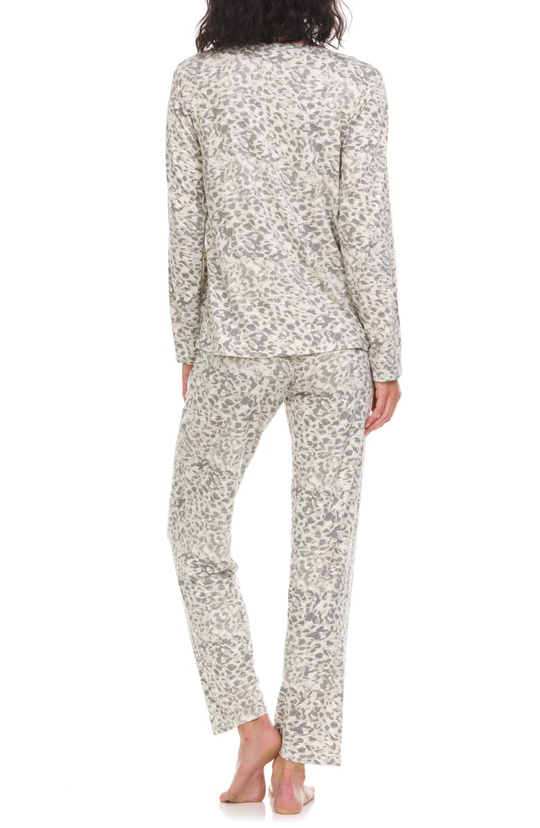 Flora Nikrooz Erica Print Pajamas, Alternate, color, Gray