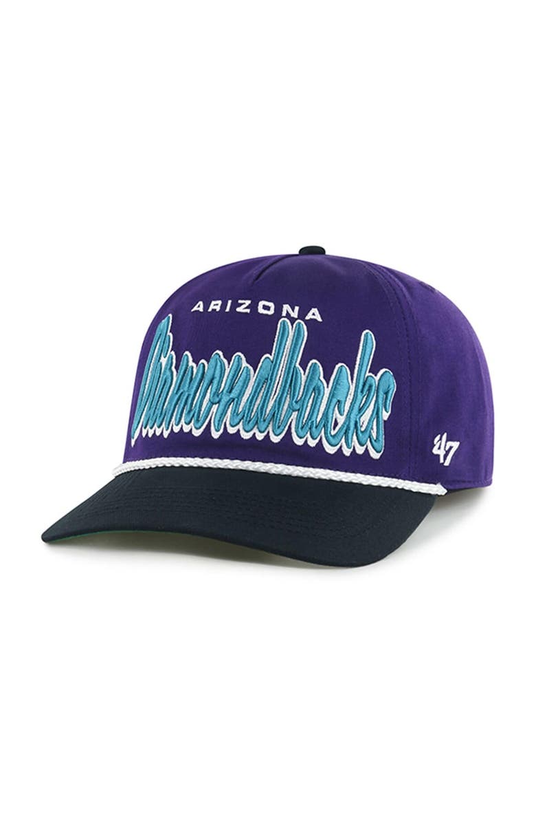 '47 Men's '47 Purple Arizona Diamondbacks Dropshadow Rope Hitch Adjustable Hat, Alternate, color, 