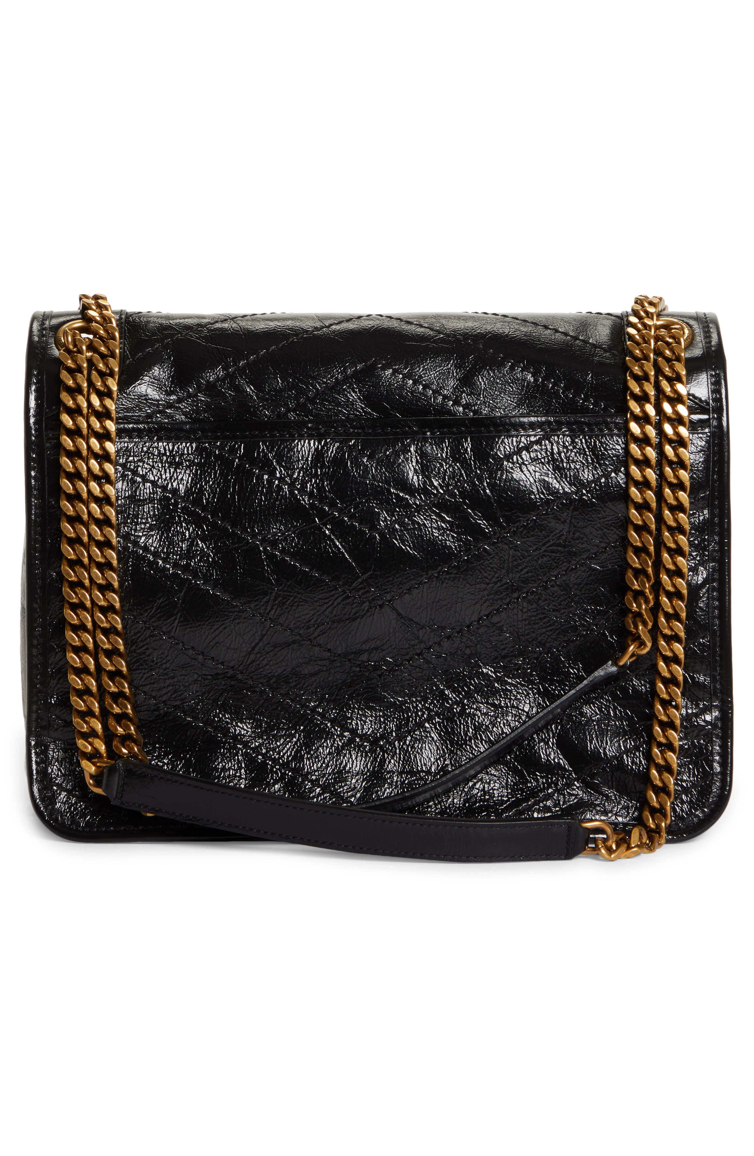 Saint Laurent Medium Niki Matelassé Leather Shoulder Bag, Alternate, color, 