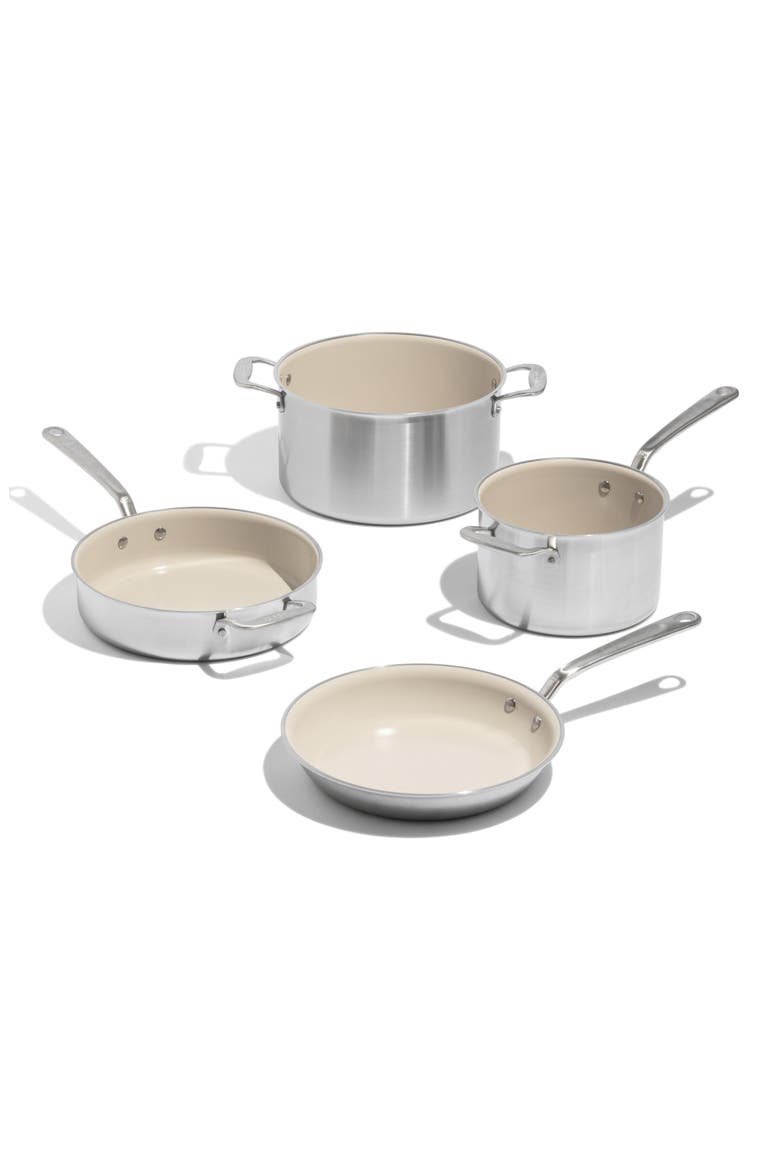 7-Piece CeramiClad Nonstick Cookware Set, Alternate, color, SAND