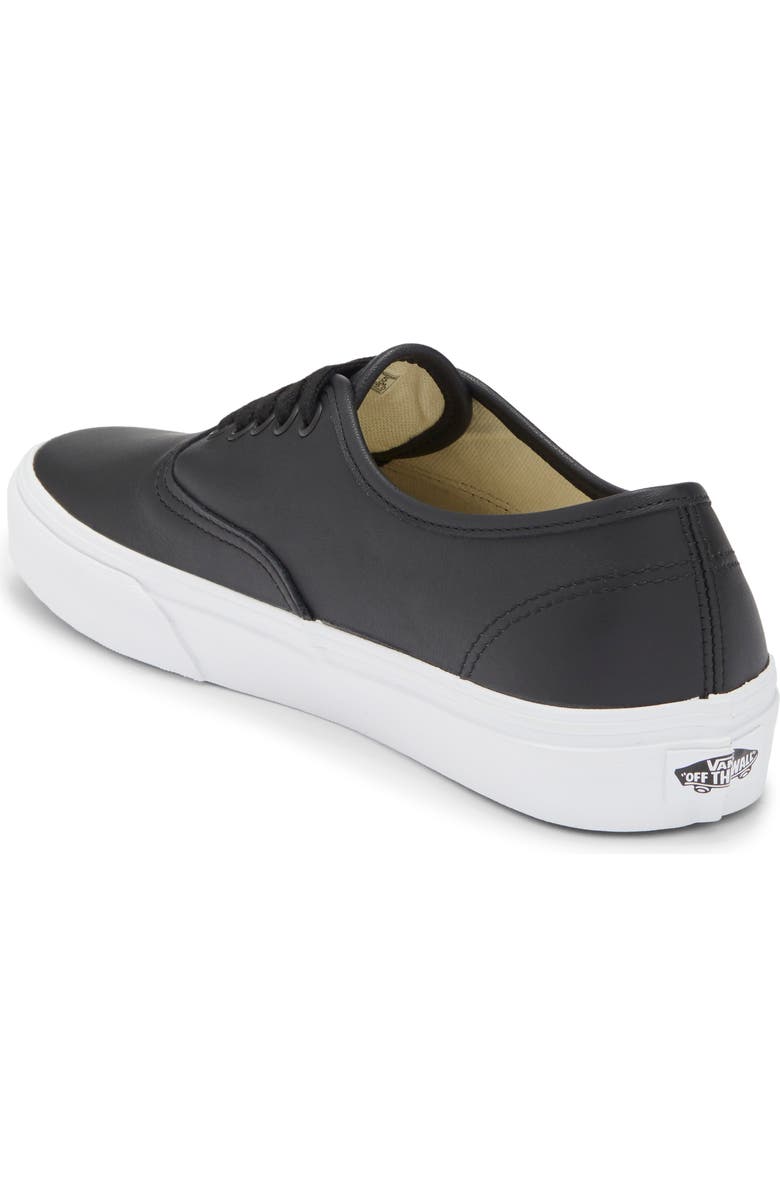 Vans Authentic Leather Sneaker, Alternate, color, Leather Black/True White