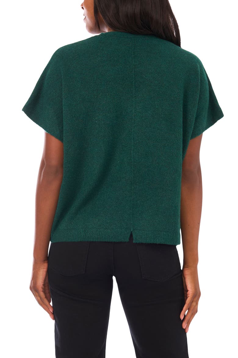 V-Neck Short Sleeve Boxy Sweater, Alternate, color, WISE