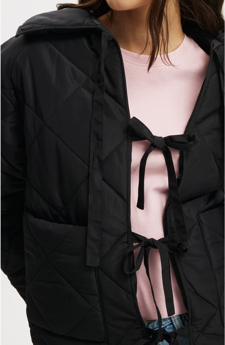 Cotton On Quilted Tie Up Jacket, Alternate, color,