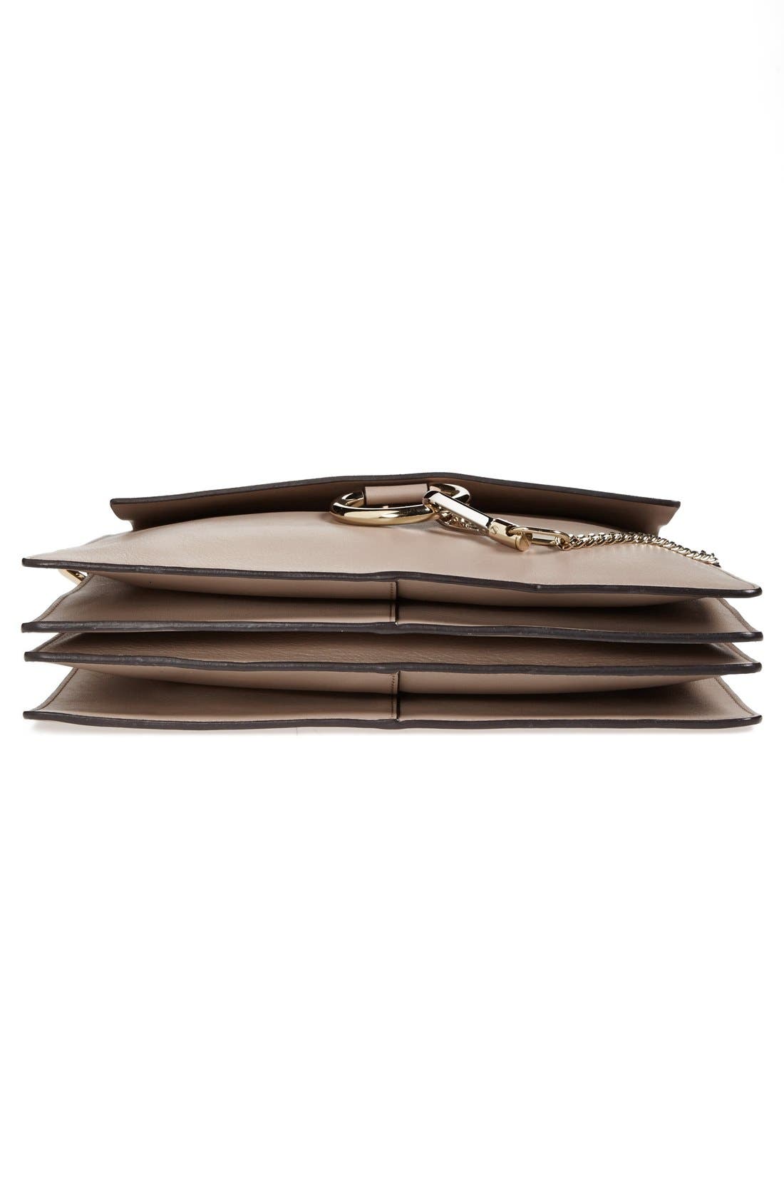 'Faye' Leather & Suede Shoulder Bag, Alternate, color, MOTTY GREY