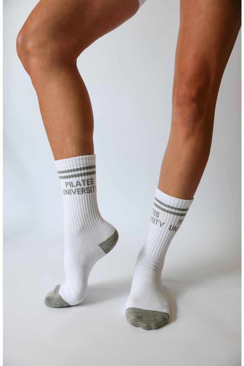 Assorted 2-Pack Ivy League Nonslip Grip Crew Socks, Alternate, color, MULTI