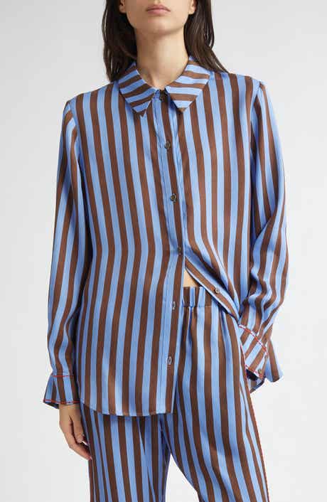 Stripe Button-Up Shirt