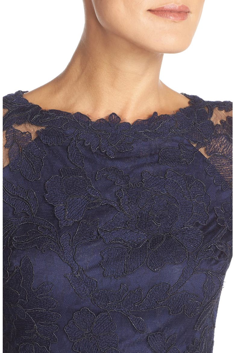 Embroidered Lace Gown, Alternate, color, ROYAL NAVY