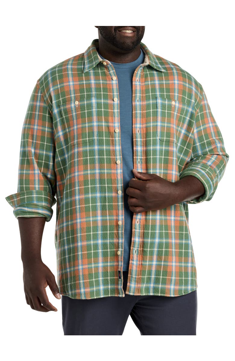 Faherty Surf Flannel Shirt Jacket, Main, color, Forest Hollow Plaid