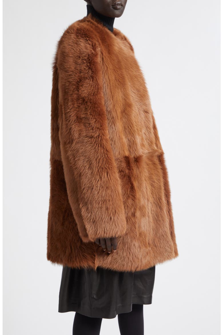 Genuine Shearling Coat, Alternate, color, GINGER