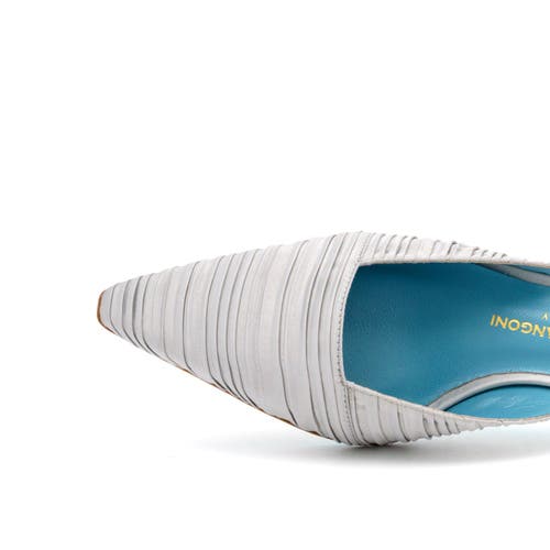 Shop Valentina Rangoni Virgilo Low Heel Mule In Perla Plisse
