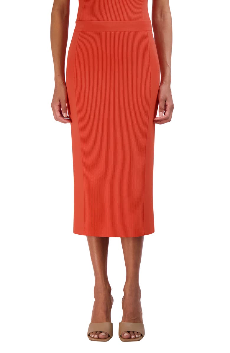 BCBGMAXAZRIA Rib Sweater Skirt, Main, color, 