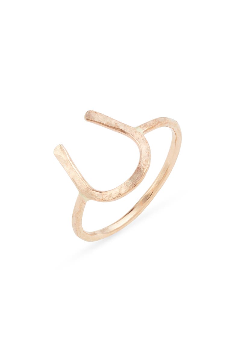 Horseshoe Ring, Main, color, GOLD FILL