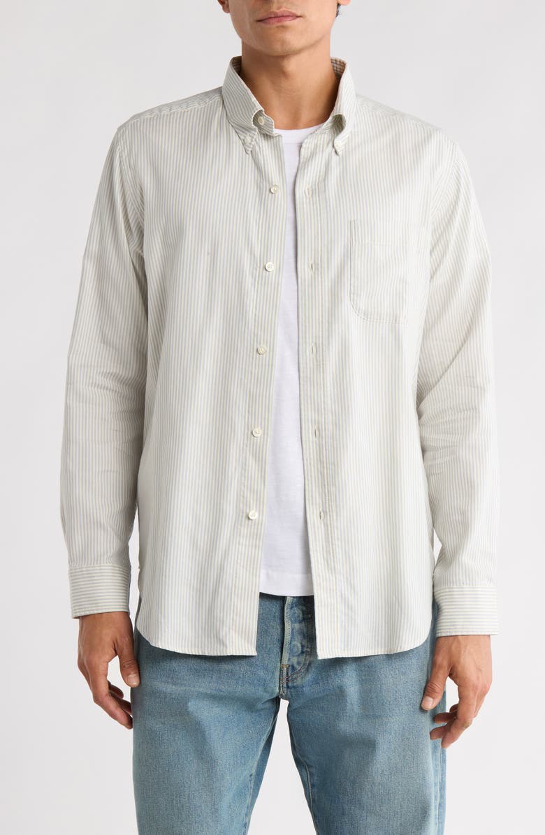 BUCK MASON Stripe California Oxford Button-Down Shirt, Main, color,