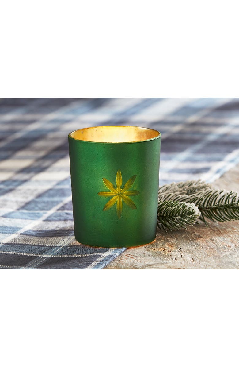 tag Cosmo Round Tealight Holder Green Glass Candle Holder, Main, color, Green