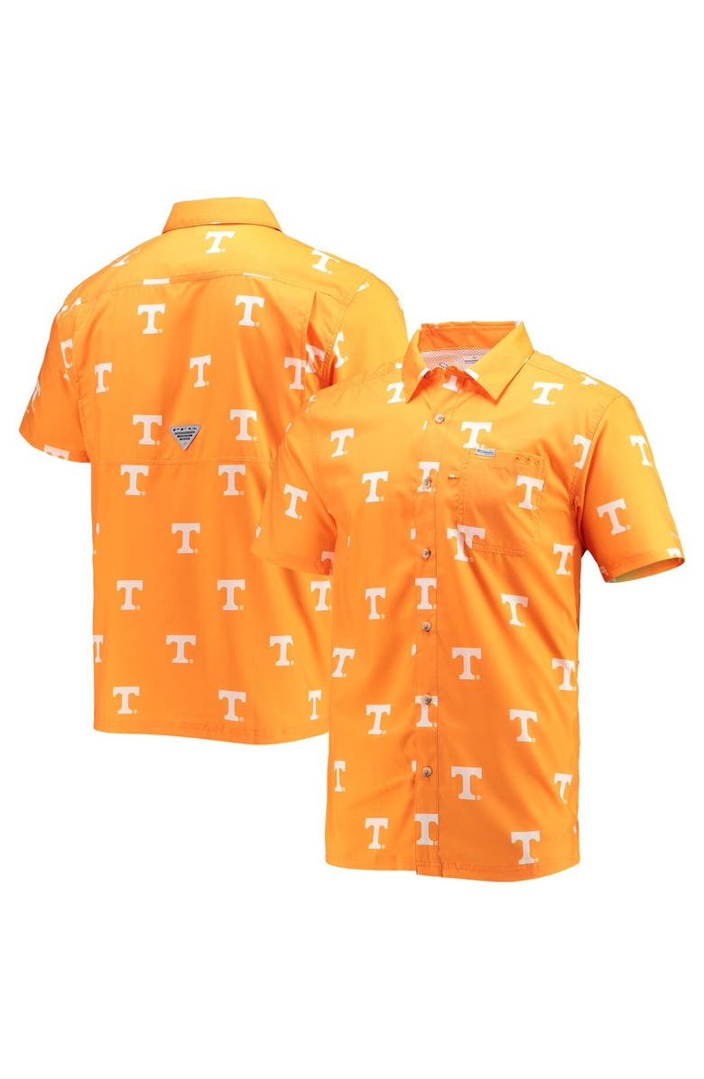 Columbia Men's Columbia Tennessee Orange Tennessee Volunteers Super Slack Tide Omni-Shade Button-Up Shirt, Main, color, 