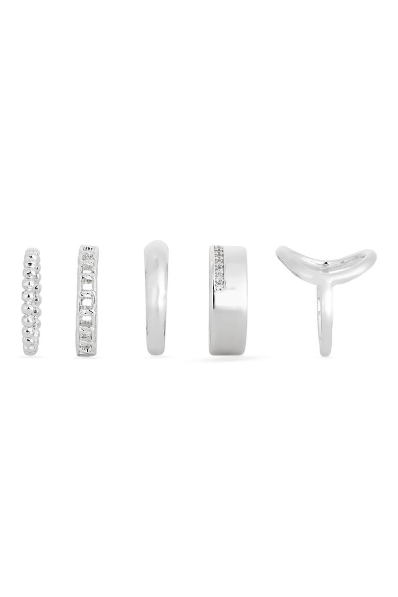 Assorted 5-Pack Ring Set, Alternate, color, CLEAR- SILVER