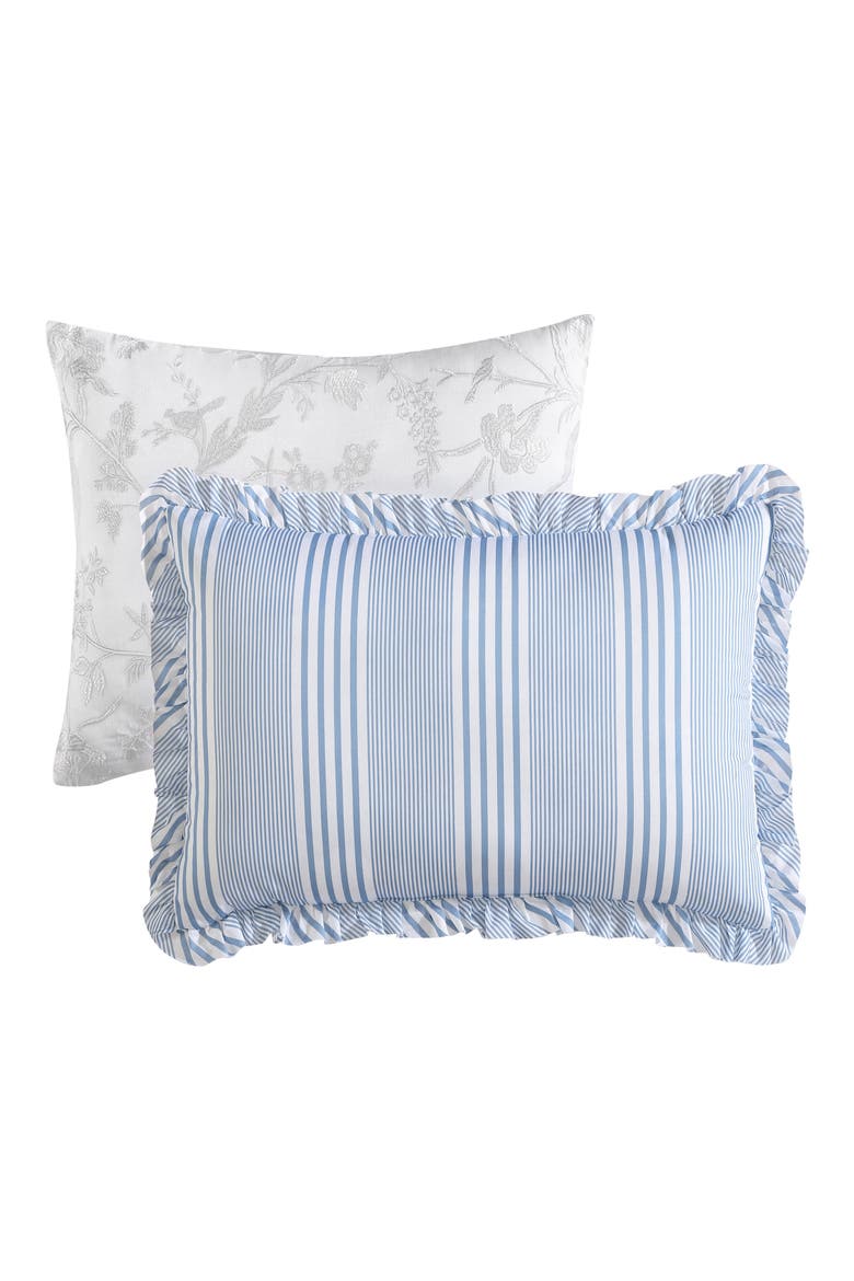 Branch Toile & Sham Set, Alternate, color, PORCELAIN BLUE