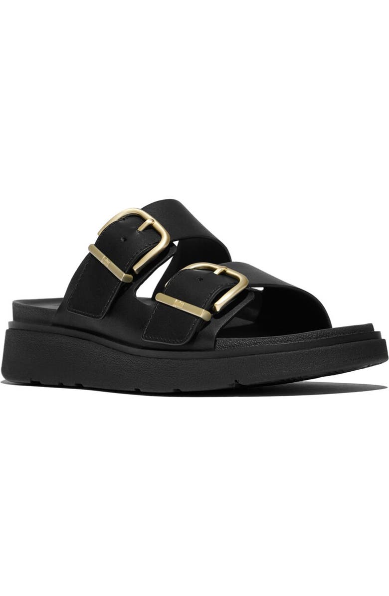 FitFlop Gen-FF Buckle Two-Bar Sandal, Main, color, Black