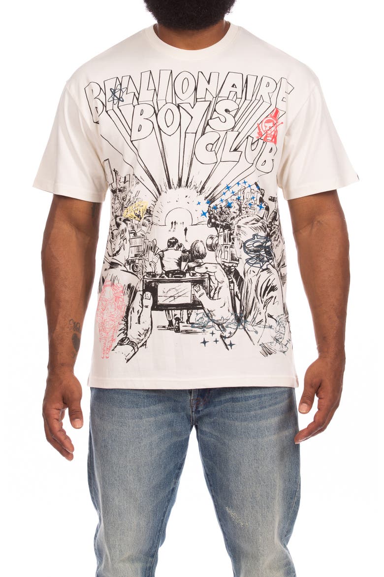 Paparazzi Cotton Graphic T-Shirt, Main, color, GARDENIA