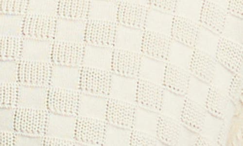 Robert Graham Ames Textured Short Sleeve Cotton Polo Sweater In Cream