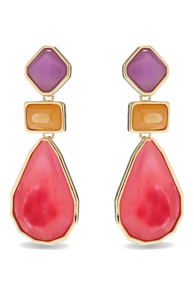 Vera Statement Drop Earrings, Alternate, color, GOLD