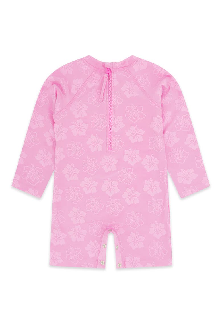 Kids' Cali Long Sleeve UPF 50+ One-Piece Rashguard Swimsuit, Alternate, color, POP PINK
