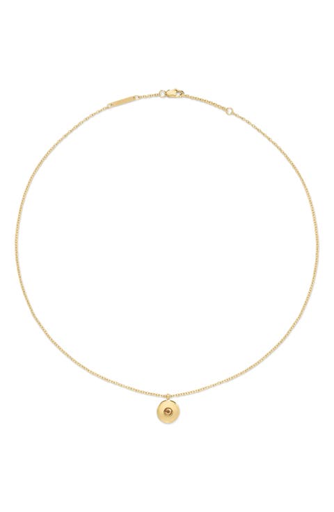 Birthstone Pendant Necklace