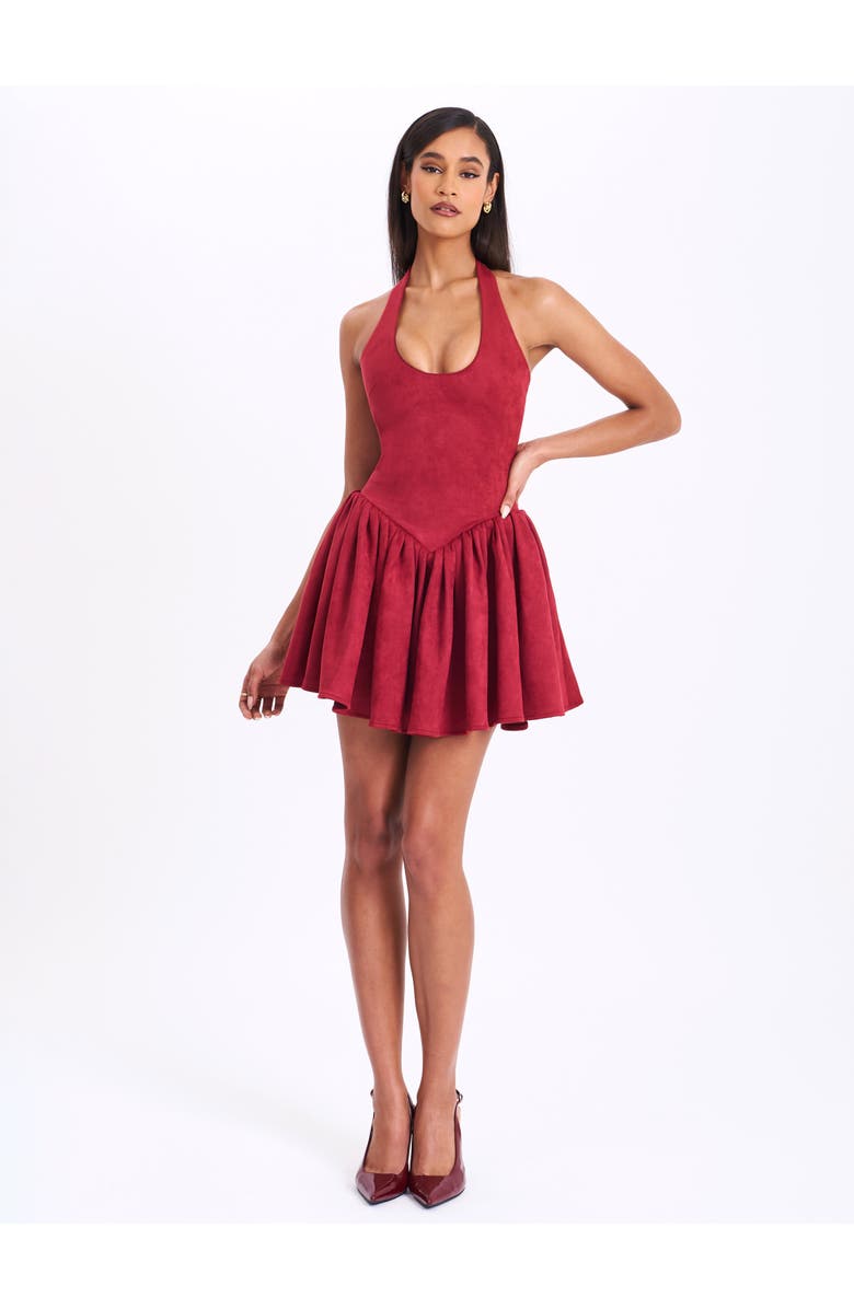 Miss Circle Waylynn Backless Burnout Velvet Maxi Dress, Alternate, color, Nude Black Animal Print