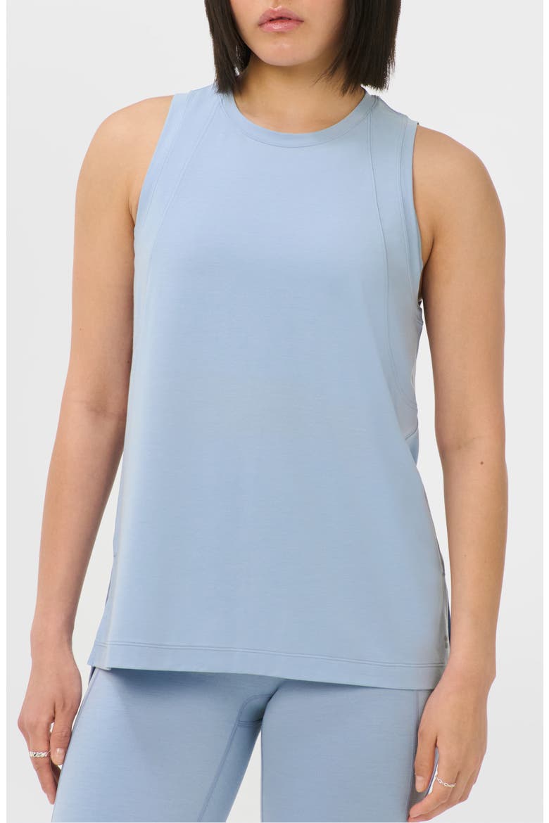 Soft Flow Studio Longline Tank, Main, color, LAGUNA BLUE