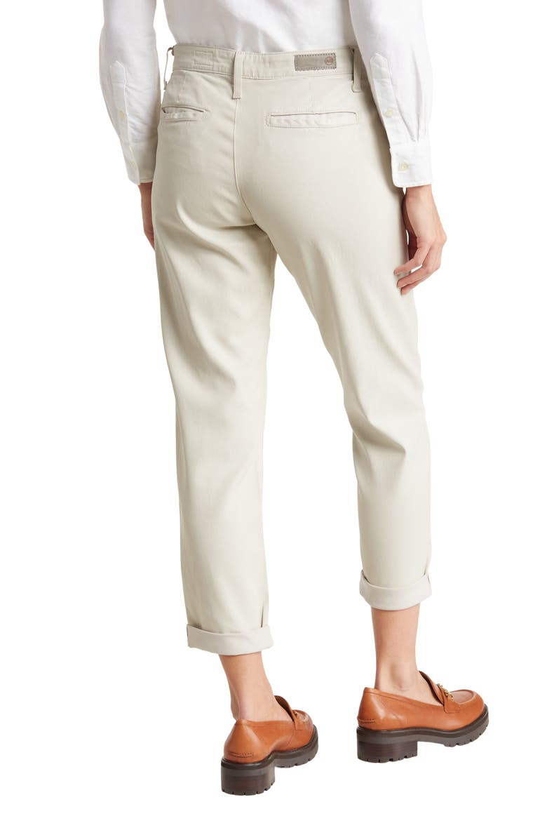 Caden Crop Twill Trousers, Alternate, color, LEATHERETTE PALE SMOKE