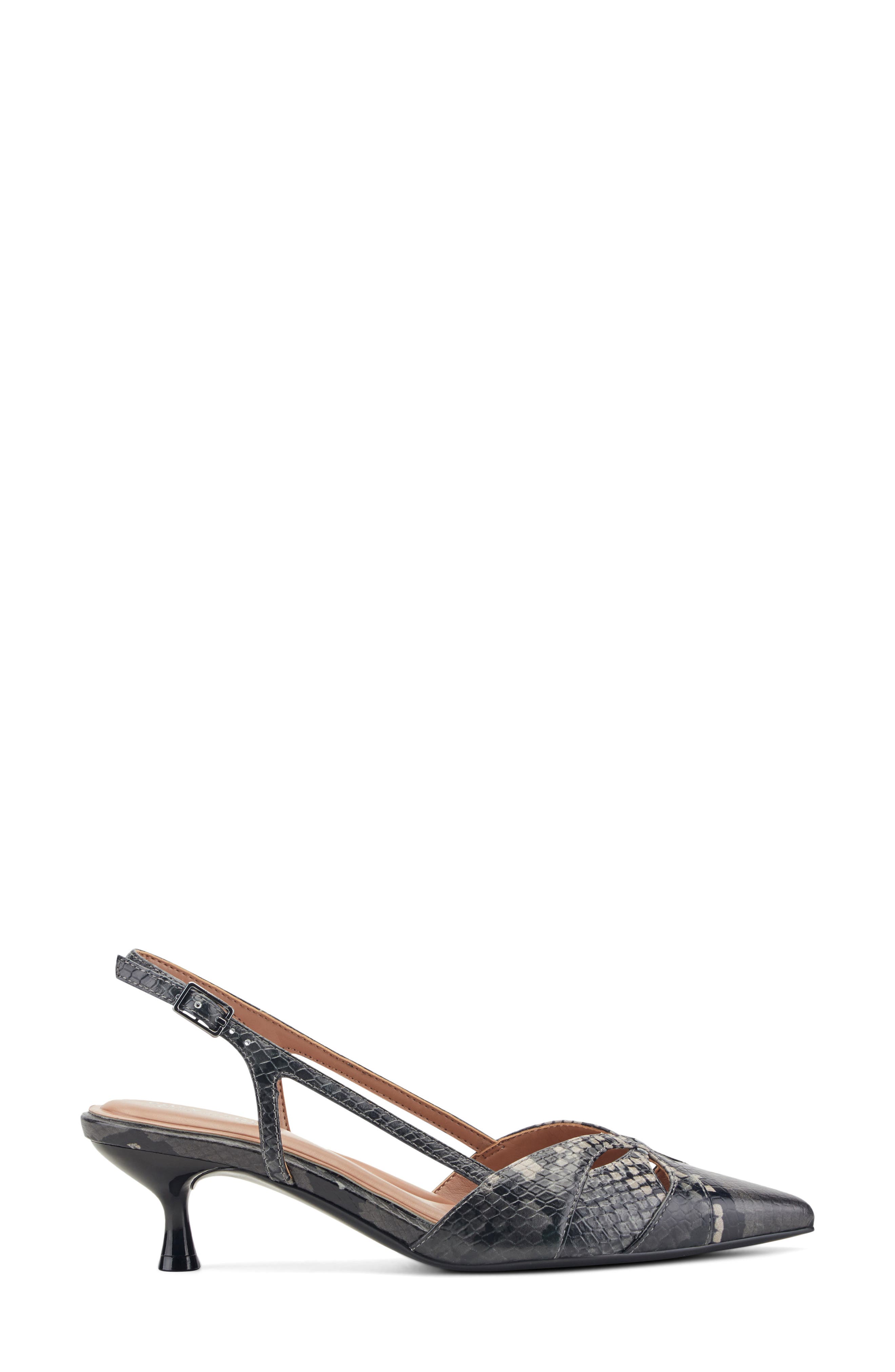Kaisley Pointed Toe Slingback Pump, Alternate, color, GREY