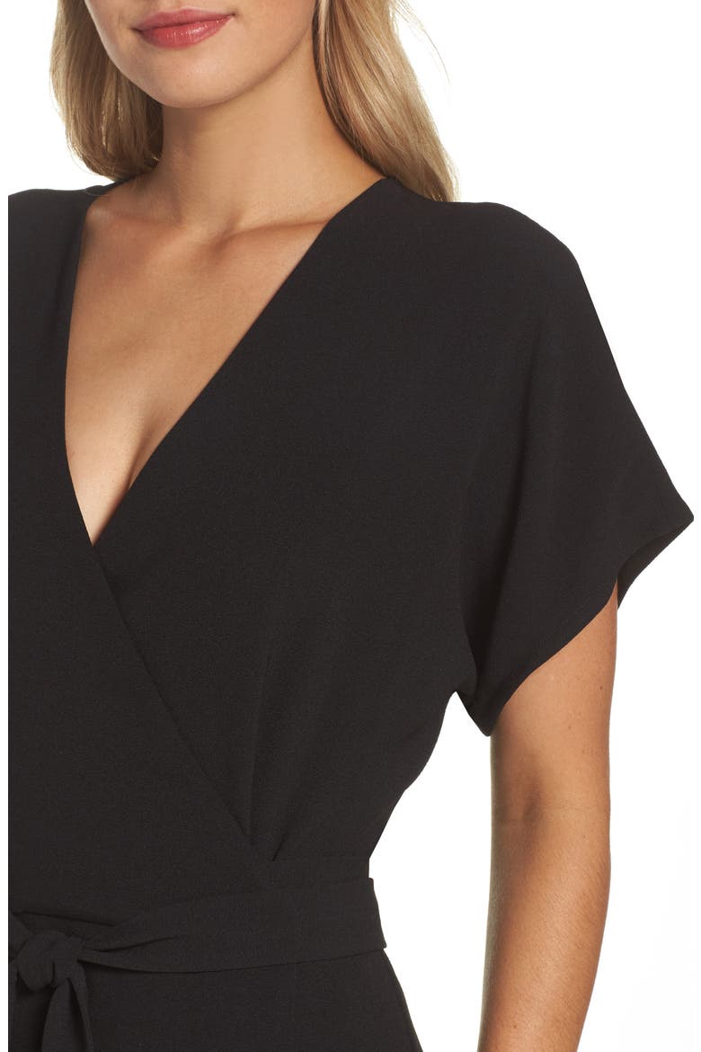 Rita Wrap Dress (Nordstrom Exclusive), Alternate, color, BLACK