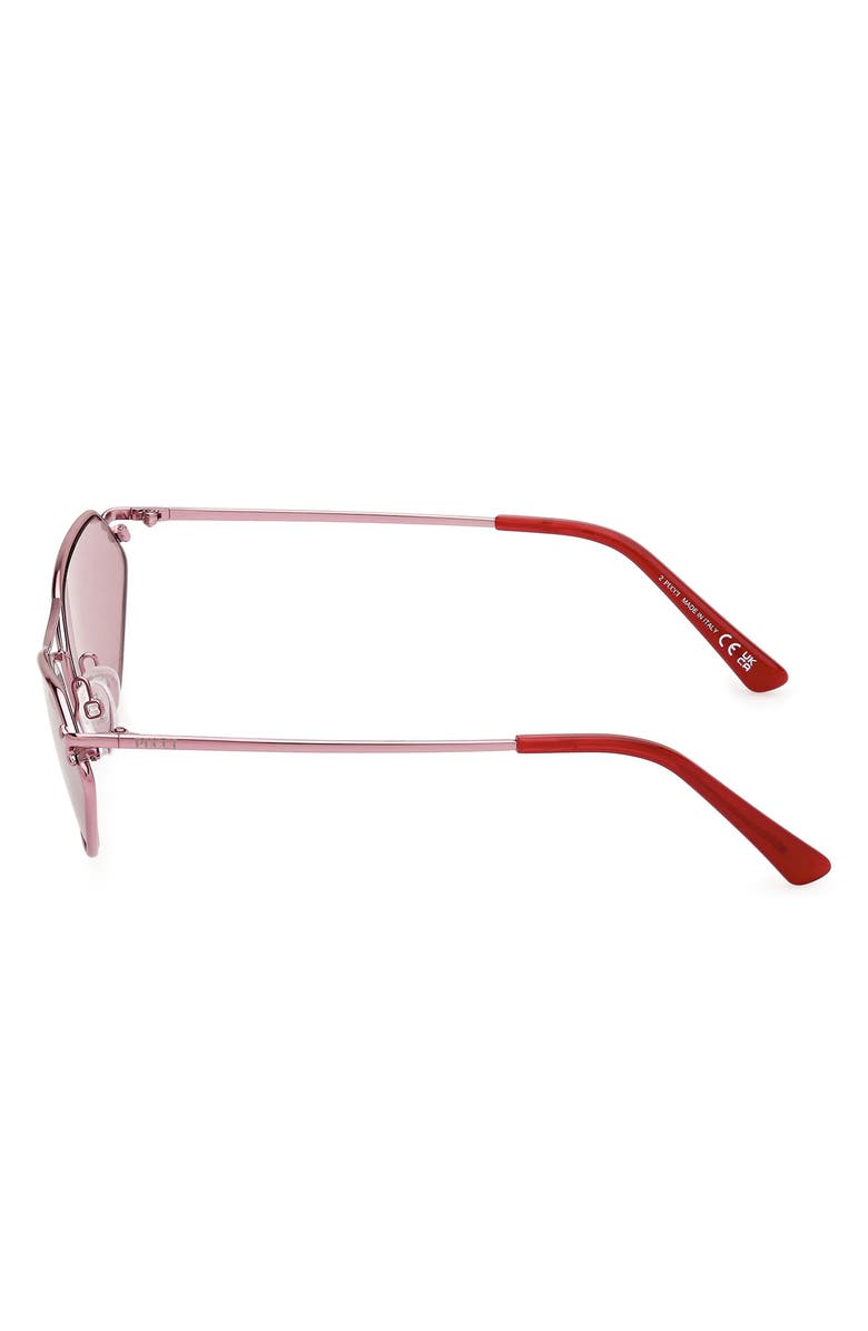 Emilio Pucci Geometric 54mm Sunglasses, Alternate, color, Shiny Pink / Bordeaux Mirror