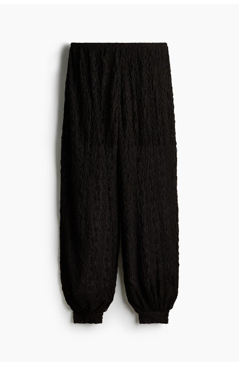 H&M Lace-look Trousers, Main, color, Dark Brown