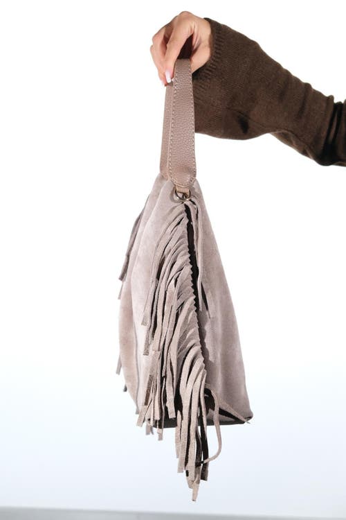 Forever & Always Shoes Vals Leather Shoulder Bag In Gray