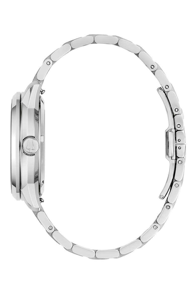 Sutton Skeleton Automatic Bracelet Watch, 40mm, Alternate, color, SILVER-TONE