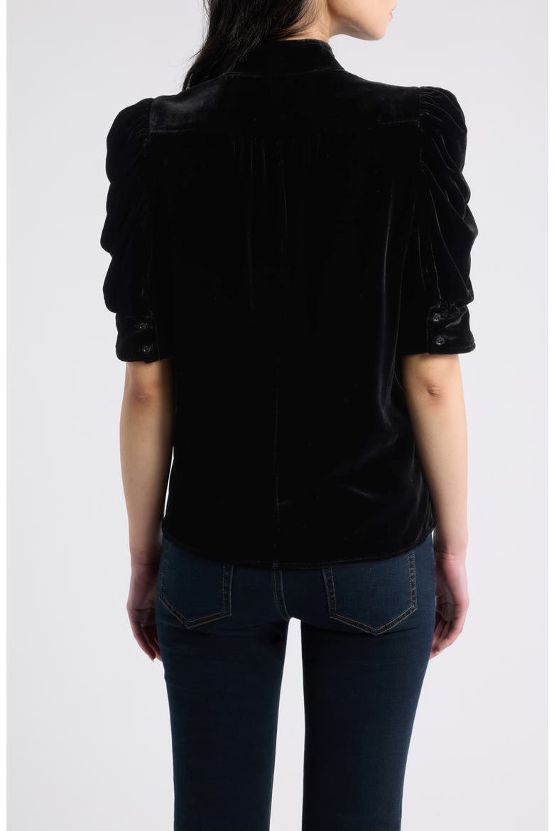 Gillian Velvet Top, Alternate, color, BLACK