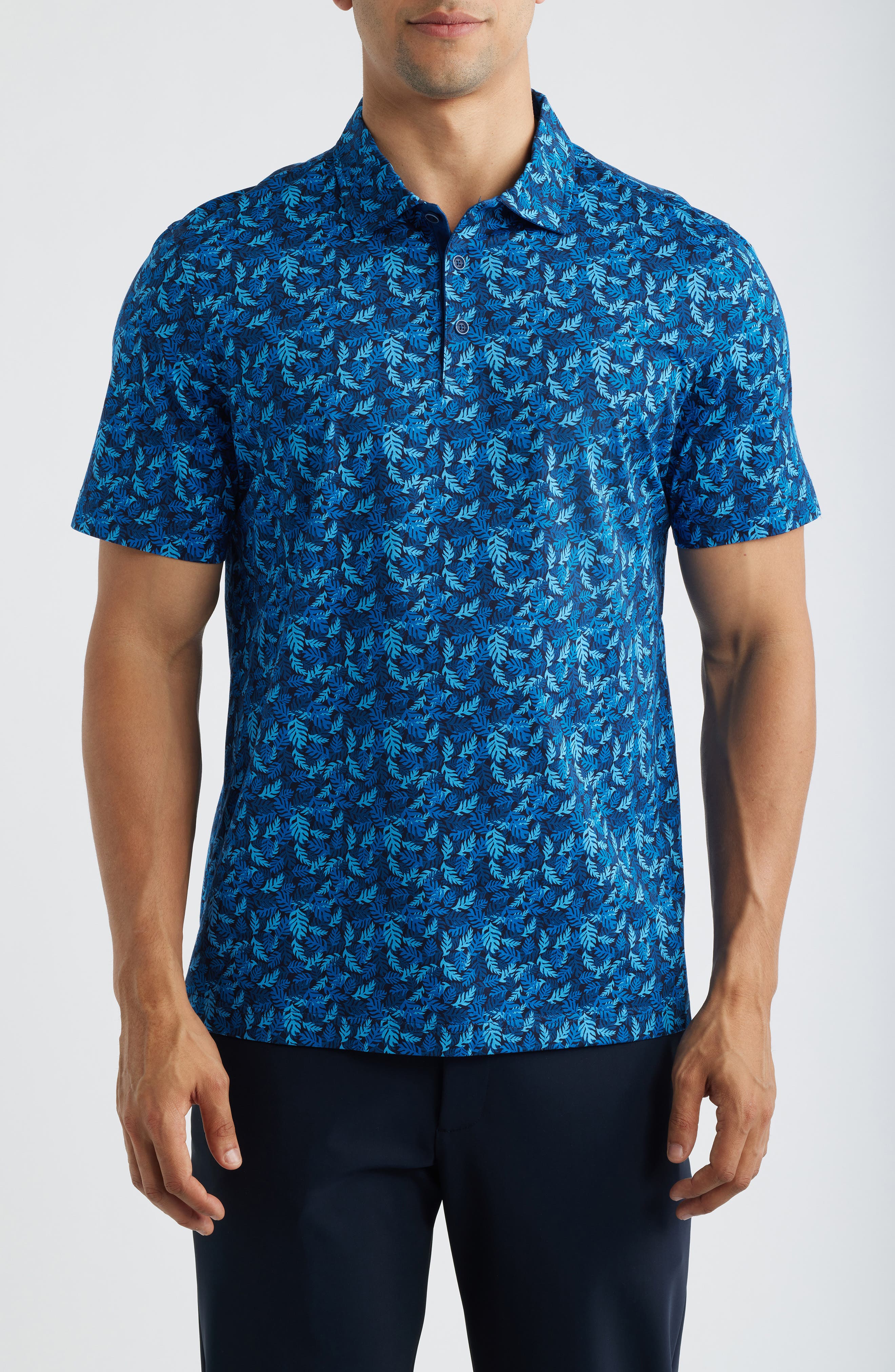 Vincent OoohCotton Leaf Print Polo