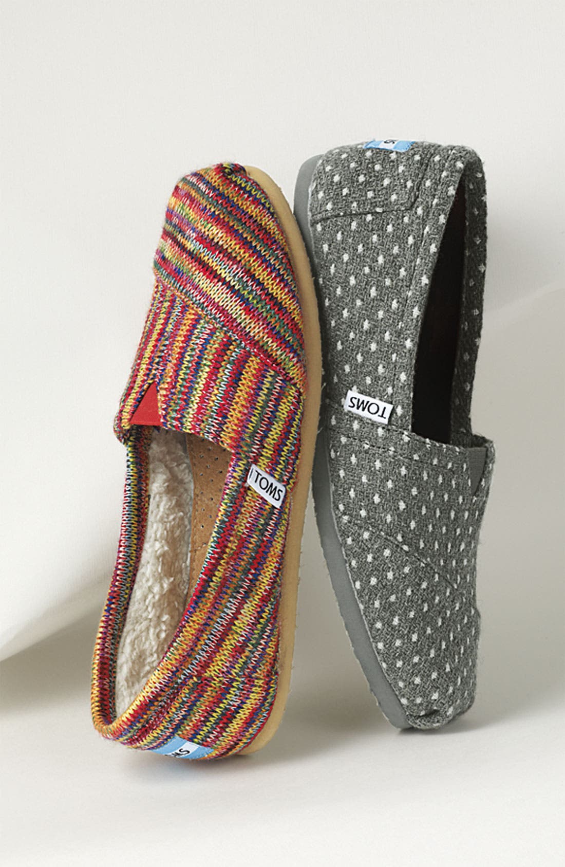 TOMS 'Classic - Dot' Woolen Slip-On, Alternate, color, 