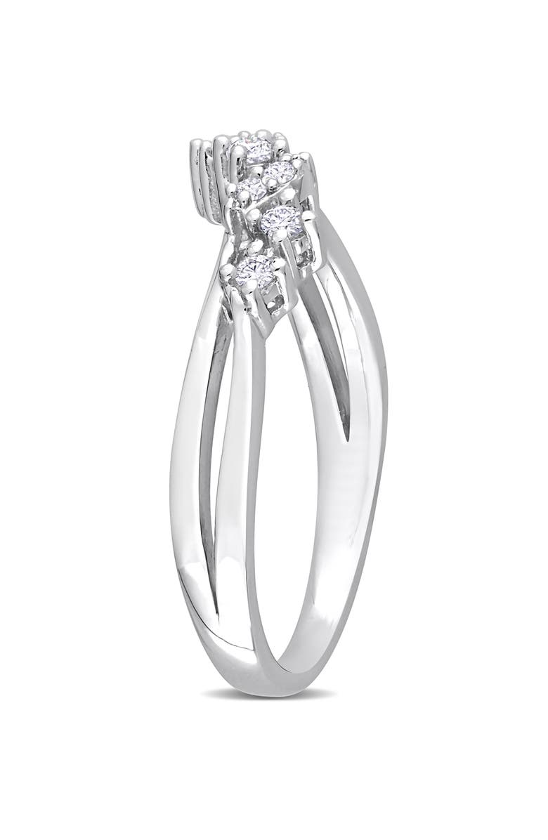 DELMAR Wavy Diamond Ring - 0.17ct., Alternate, color, Silver