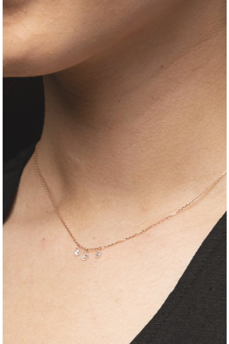 Sterling Silver 18k Gold Plated Emmeline Necklace Dainty Trendy Gift, Alternate, color, Gold