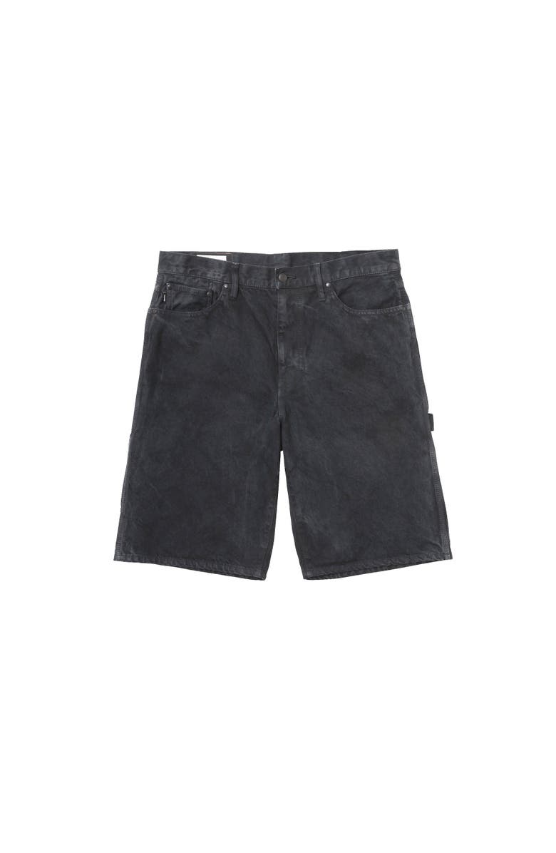 vowels Denim Painter Shorts, Main, color, Black