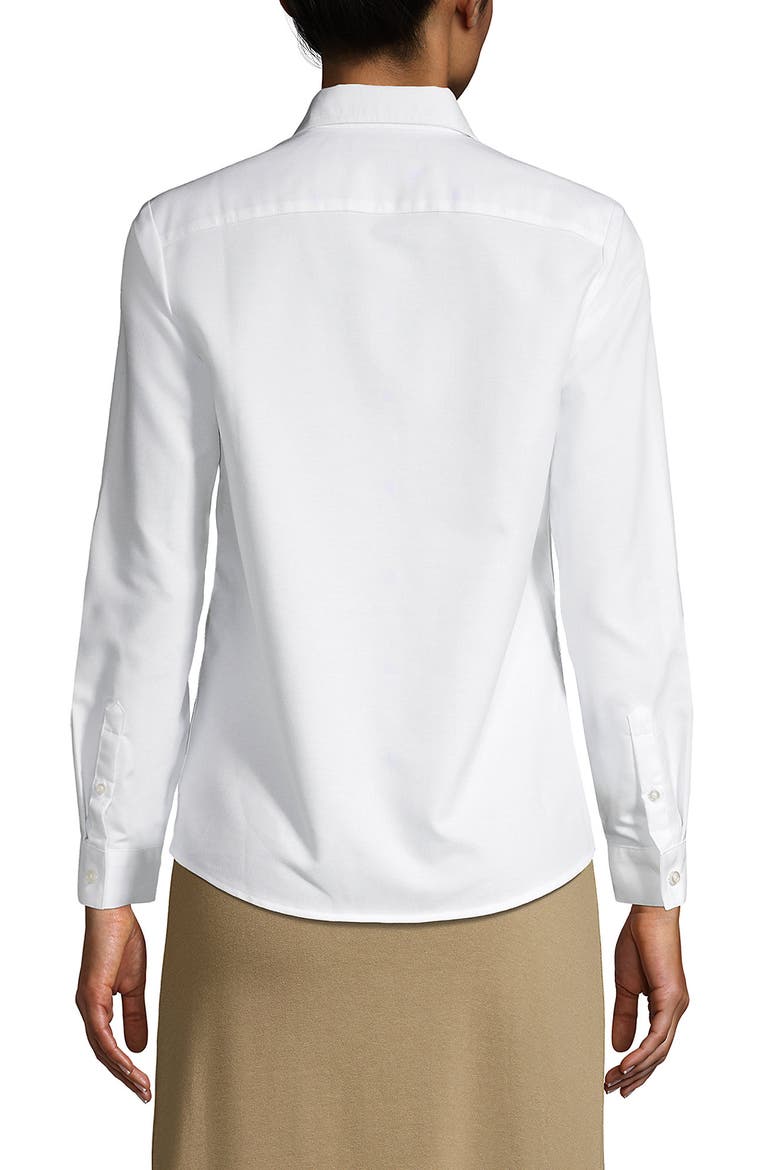 Women's Tall Long Sleeve Oxford Dress Shirt, Alternate, color, White
